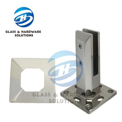 Heavy Duty SS2205 Square Deck Mount Glass Spigot for 12mm Frameless glass